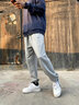 威廉马奇男裤春秋时尚韩版宽松运动休闲裤男士束脚哈伦裤小脚裤男学生潮流长裤子男装 灰色束脚春秋 L 实拍图