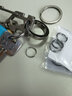 标车族钛合金汽车钥匙扣奔驰宝马奥迪大众保时捷适用环挂件男女免费刻字 钛合金镜面钥匙圈 中号 实拍图