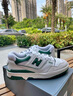 NEW BALANCE  NB550 官方板鞋男鞋女鞋情侣复古低帮百搭潮鞋休闲运动鞋 白色/浅灰/墨绿 BB550WT1 37 (脚长22.5cm) 实拍图