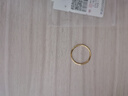 周六福（ZLF） 黄金戒指女足金999单个可叠戴光圈指环手饰 计价 沙面20号-1.54g 实拍图