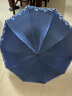 天堂伞防晒防紫外线UPF50+三折叠蕾丝晴雨伞二用遮阳伞太阳伞女士雨伞 加大印花【藏青伞下106CM】10骨 实拍图