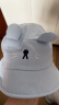 9i9婴儿帽子宝宝盆帽渔夫帽遮阳帽防飞沫防护面罩可拆卸A385浅蓝 实拍图