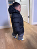 保姆鹅 儿童羽绒背带裤宝宝户外防风雪羽绒裤弹力加厚保暖长裤[NM2560] 烟灰 100 实拍图