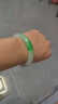 泽心雅玉 翡翠玉手镯糯冰种豆绿色处理级少女款送女友 内径62-63（适合130斤-140斤） 实拍图