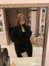 瑜尚臻品长款针织衫开衫外套女毛衣女秋冬季韩系宽松显瘦上衣慵懒风大衣 【黑色】均码 实拍图