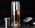 膳魔师（THERMOS）玻璃杯套组400ml双层耐热带滤网泡茶TCGB-400-BL iwaki 促销装 C 实拍图