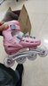斯威（SWAY）轮滑鞋儿童溜冰鞋男女童套装初学者专业旱冰鞋滑冰闪光滑轮直排轮 樱花粉【硬壳防撞】八轮全闪 S 码(适合3-6岁)日常鞋码26-30 实拍图