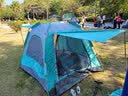 骆驼（CAMEL）户外帐篷野餐多人野外露营防雨黑胶防晒加厚公园帐篷双层全自动 【黑胶自动帐篷】银化绿 136BJ54018 均码 实拍图