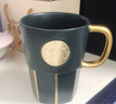 星巴克（Starbucks）杯子马克杯墨绿色女神铭牌咖啡杯陶瓷搅拌杯390ml男女士送礼礼物 实拍图