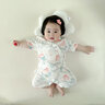 贝肽斯婴儿衣服夏季薄款连体衣短袖竹棉纱布新生婴儿哈衣爬服 萌兔环游【50s竹棉 柔滑升级】 80cm 实拍图