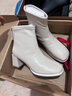 大东粗跟短靴2025年冬季新款时尚潮流舒适简约经典款通勤OL女靴0113AE 米色绒里 34 实拍图