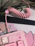 AKKO 客制化机械键盘航插线大航插头弹簧螺旋式数据线伸拉金属USB+Type-C接口 粉色 实拍图