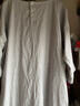 无印良品 MUJI 女式 法国亚麻水洗 七分袖连衣裙 412688 BCL06C1S 灰色 L 实拍图