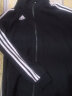 阿迪达斯 （adidas）外套男户外休闲运动夹克防风开衫运动服 黑/白（棉） L  晒单实拍图