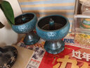 戴玉堂 陶瓷油灯供佛灯酥油灯灯盏复古家用佛前老式仿古长明灯灯座佛灯 KD36-314B-2 大号油灯一对 实拍图