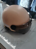 笙越头盔 电动车头盔冬季电瓶车男女士头盔可拆卸护耳保暖3C认证四季通用安全帽轻便可爱半盔 卡其【赠熊耳朵+短茶镜】 均码（可调大小） 实拍图