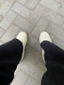 归蓝 QULEYBLUE奶油色滑板鞋子男夏季保暖加绒休闲德训情侣增高运动女士小白潮鞋 米色 42 实拍图