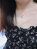周大生【生日礼物】18K金O字链女玫瑰金锁骨链百搭素链白红送女友送妈妈 K红-链长可调节（约0.8g） 实拍图