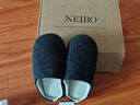 内泊（NEIBO）【抑菌防臭】乳胶棉拖鞋女冬季大码男士家居防滑软底保暖羊毛茶38 实拍图