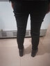 雪澈2025冬季加绒加厚牛仔裤女高腰弹力修身显瘦百搭小脚裤紧身女士 黑色-松紧腰【薄绒】 29 建议110-120斤XL 实拍图