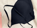 ubras无尺码云感托美背文胸内衣女无钢圈胸罩日常内搭可外穿 黑色 纤细版（80-100斤） 实拍图