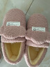 BAIHOU(白猴) 保暖棉鞋情侣冬季家居室内包跟毛绒棉拖男 M-191灰色38-39 实拍图