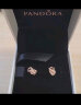 潘多拉（PANDORA）[618]闪亮永恒符号耳钉玫瑰金色精致小巧高级生日礼物送女友 晒单实拍图