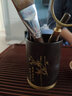 久堂黑檀茶道六君子黄铜功夫茶具配件茶筒泡茶工具6君子套装茶夹子刀 铜木茶道六君子（竹报平安）黑檀木配件 实拍图