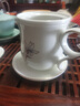 金岚玉唐山骨瓷指环金把手茶漏杯烫金杯茶杯带盖带茶隔包金工艺马克杯 玉兰花开-茶漏杯1个 实拍图