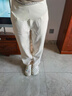 婧麒（JOYNCLEON）孕妇裤冬季外穿阔腿裤女欧棉加绒托腹休闲长裤杏色M Jyk94537 实拍图