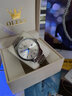 欧利时（OLEVS）瑞士认证手表男全自动男士手表夜光防水超薄非机械男表情人节礼物 本白-509 实拍图