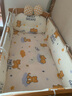 贝乐堡婴儿床床围栏宝宝儿童纯棉床品拼接床围软包防撞挡布可拆洗四面围 呼呼虎【四面围+床单】纯棉款 110*64cm 实拍图