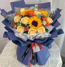浪漫季节开学季鲜花同城配送向日葵混搭香槟玫瑰花束表白生日礼物送老公 3朵向日葵+3朵香槟-泡泡 今日送达-可预约送花时间 实拍图
