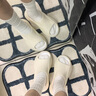 chedoir拖鞋男夏季居家洗澡防滑运动外穿拖鞋踩屎感厚底情侣凉拖鞋女夏 米白·白 36-37 【适合36-37码】 实拍图
