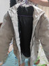 啄木鸟 轻薄羽绒棉服男士简约连帽加绒抗寒保暖防风短款羽绒棉衣服外套 XG22卡其 2XL 【130-145斤】 实拍图