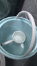 茶花（CHAHUA）水桶手提式带盖储水桶pp材质加厚学生宿舍家用洗衣洗车钓鱼水 大号蓝色-无盖 15.9L 1个 实拍图