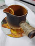 瓷牌茗茶具（cipaiming teaset）茶壶粗陶烧水壶户外酒精炉煮茶壶陶瓷围炉煮茶茶具套装 渐变条纹月颜侧把壶 实拍图