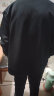 罗蒙（ROMON）春季新款男士运动休闲套装中老年爸爸宽松立领卫衣男跑步健身外套 黑色套装 XL码 晒单实拍图