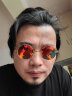 Aabbye新款偏光太阳镜墨镜防紫外线经典小圆框复古太子镜简约眼镜男女 05金框橙红片 实拍图