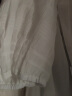 欧莎（OSA）七分袖雪纺衫甜系女小衫新款遮肚子上衣薄款 白色 M 实拍图