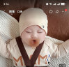 贝娜茜婴儿帽子春秋薄款宝宝冬季套头帽新生儿男女3胎帽护卤门0-6个月潮 1558-米色 0-8个月（38-45CM） 晒单实拍图