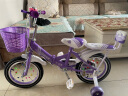 酷宝仕儿童自行车14/16寸3-10岁小孩折叠单车学生车宝宝公主款脚踏车 紫色折叠+加宽闪光轮+铝合金车圈 14寸(适合身高95—115CM) 实拍图