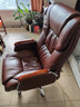 凯联（KAILIAN）真皮老板椅可躺牛皮大班椅子商务电脑椅书房家用舒适久坐办公座椅 【店长推荐】黄棕色+搁脚 纳帕皮＋按摩 实拍图