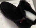 森达（SENDA）舒适雪地靴女冬季新款户外时尚毛绒保暖休闲短靴ZTD26DD3 黑色 37 实拍图
