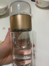 凌川 玻璃杯男女士时尚便携茶水分离泡茶杯双层耐热水杯花茶杯 本色 350ml 实拍图