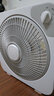 华生台式转页扇电风扇家用鸿运扇静音循环学生桌面小风扇宿舍电扇 白灰色12寸 单旋钮款 实拍图