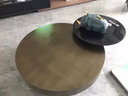 新品安嘉 茶几 意式轻奢圆形茶几钢化玻璃不锈钢家用客厅创意设计师茶几 100cm茶几 实拍图