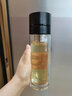 花间道玻璃杯男士双层茶水分离杯车载水杯一键开盖耐高温泡茶杯礼品茶杯 玻璃黑色彩盒装300ml 实拍图