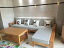 丽巢 实木沙发客厅组合家具中式现代转角沙发小户型木质沙发床两用17 单人位（颜色样品联系客服） 实拍图