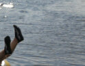 柯帛（KEBO）游泳鞋潜水鞋沙滩鞋男女成人款溯溪鞋涉水鞋游泳潜水袜防滑水母鞋 蓝色 38-39码 实拍图